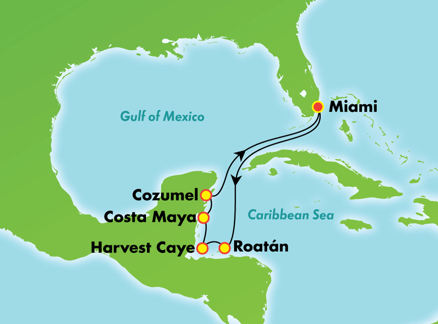 miami cruise ship port map