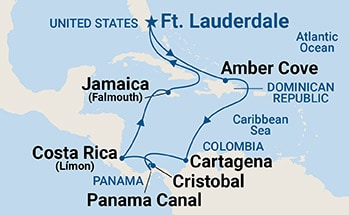 Itinerary Map/Ship Image