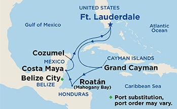 Itinerary Map/Ship Image