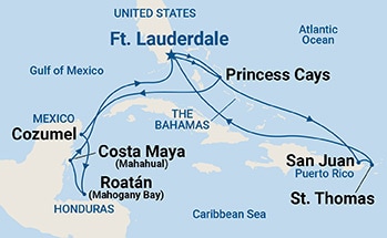 Itinerary Map/Ship Image