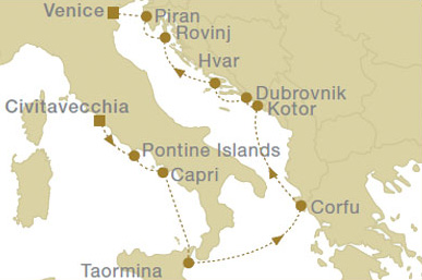 Itinerary Map/Ship Image