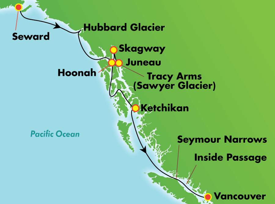 Itinerary Map/Ship Image