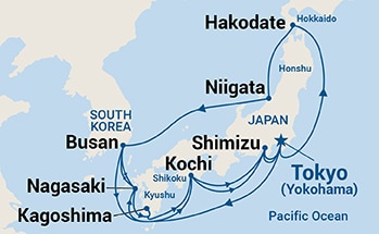 Itinerary Map/Ship Image
