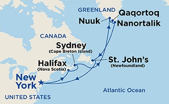 Itinerary Map/Ship Image