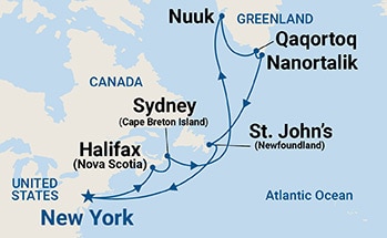 Itinerary Map/Ship Image
