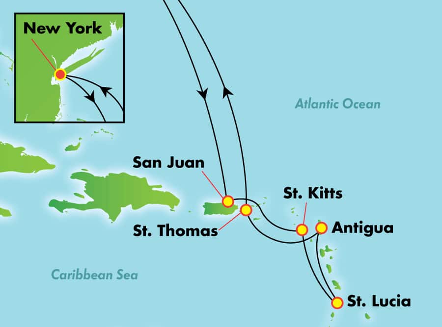 Itinerary Map/Ship Image