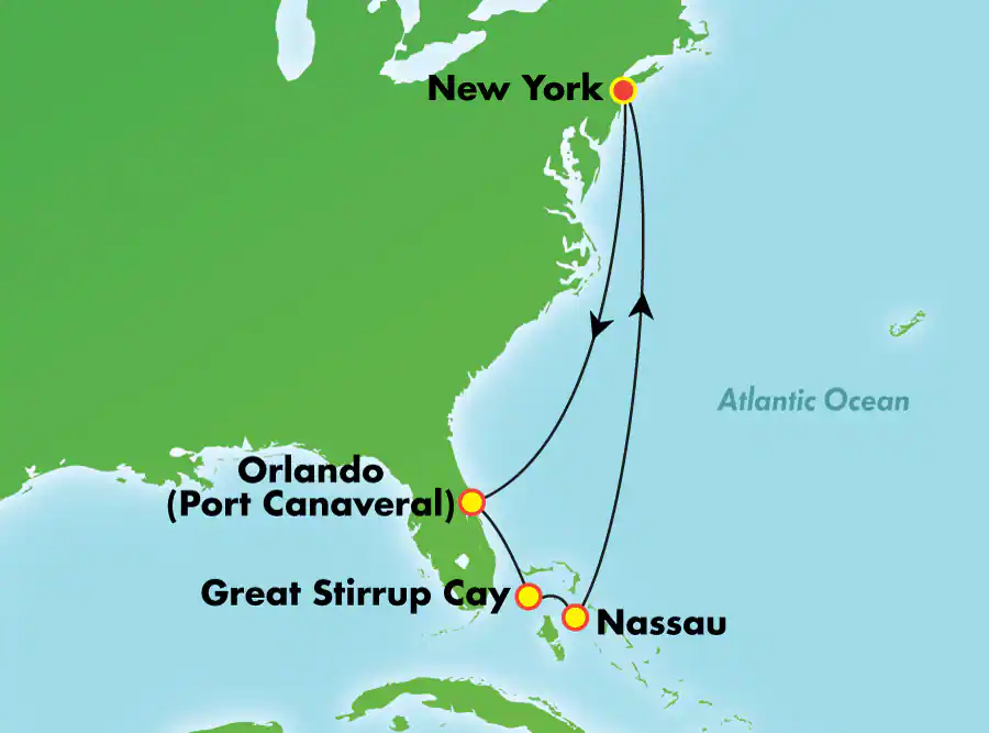 Itinerary Map/Ship Image