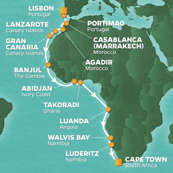 Itinerary Map/Ship Image