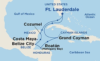 Itinerary Map/Ship Image