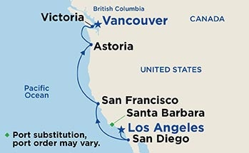 Itinerary Map/Ship Image