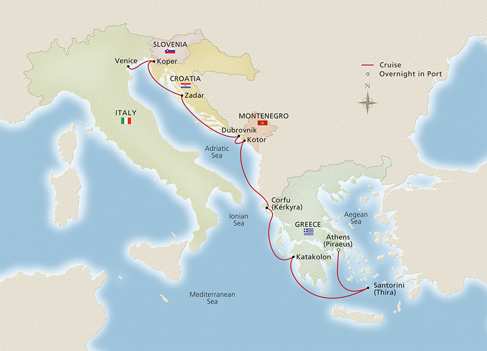 viking mediterranean cruise map