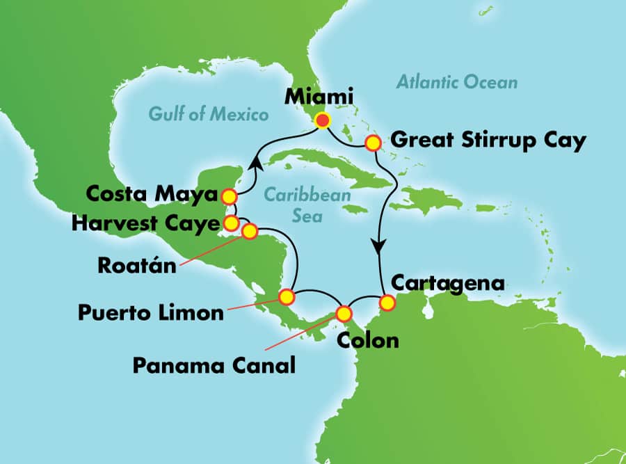 Itinerary Map/Ship Image