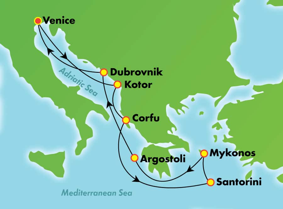 Itinerary Map/Ship Image