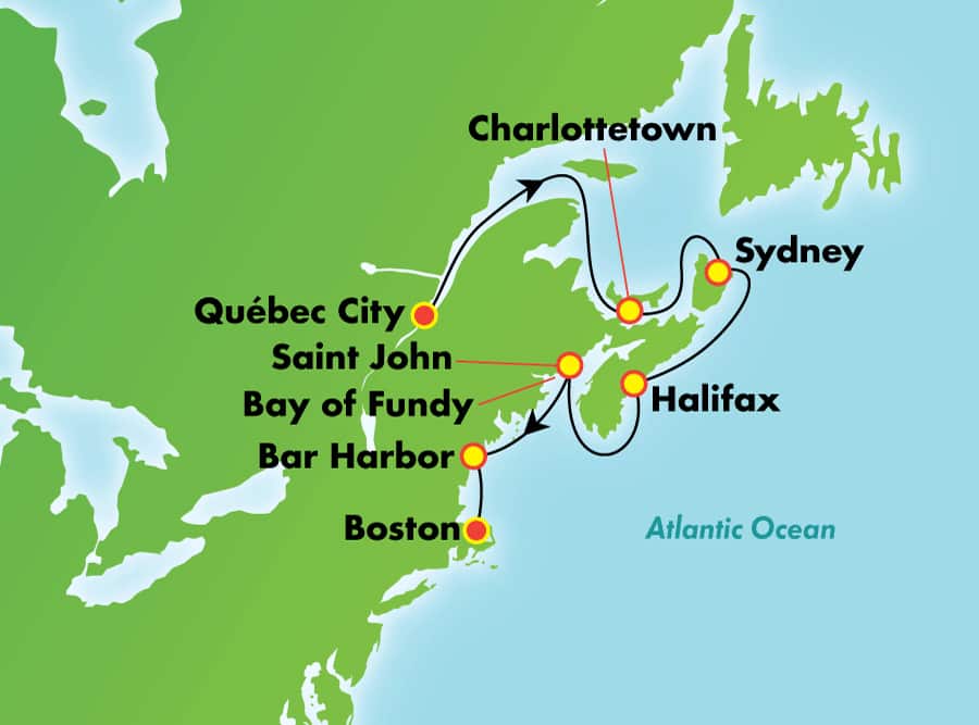 Itinerary Map/Ship Image