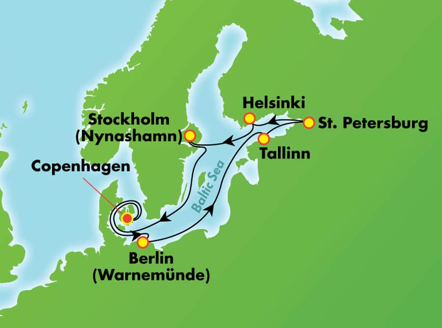 Itinerary Map/Ship Image