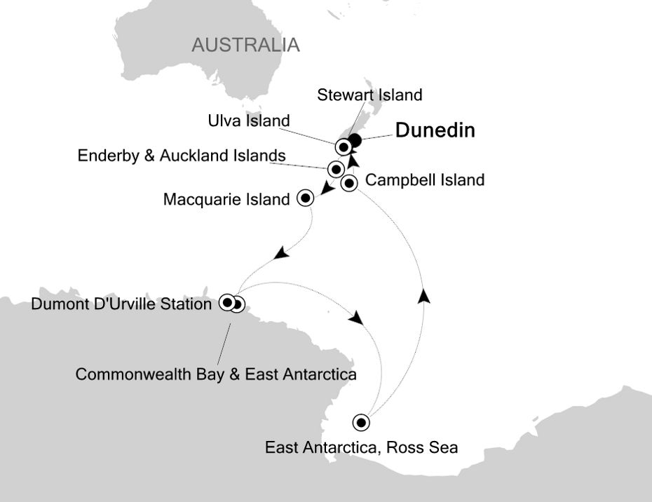 Itinerary Map/Ship Image
