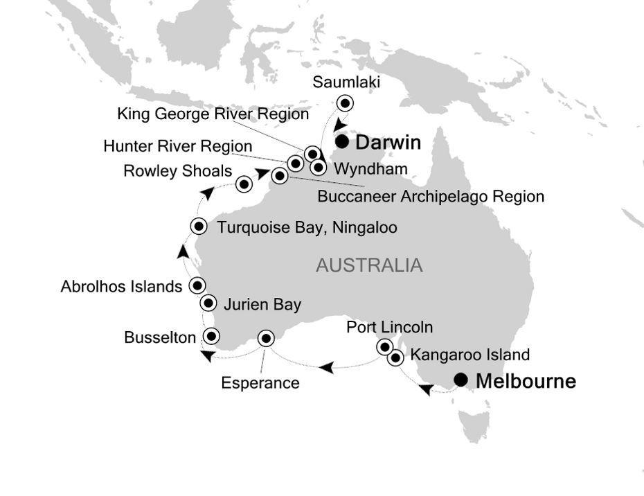 Itinerary Map/Ship Image