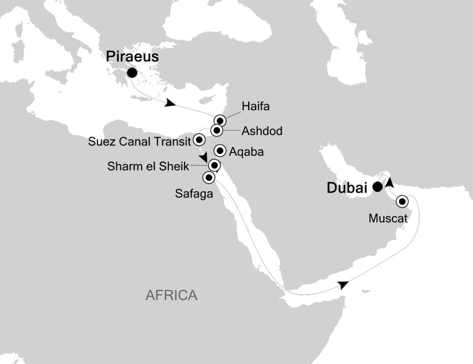 Itinerary Map/Ship Image