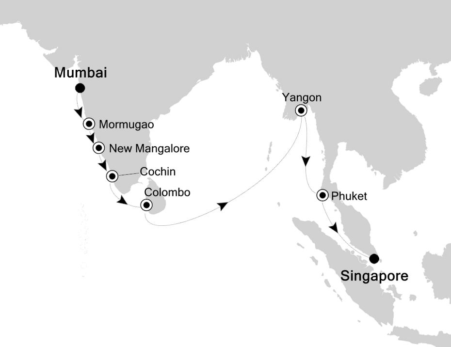 Itinerary Map/Ship Image