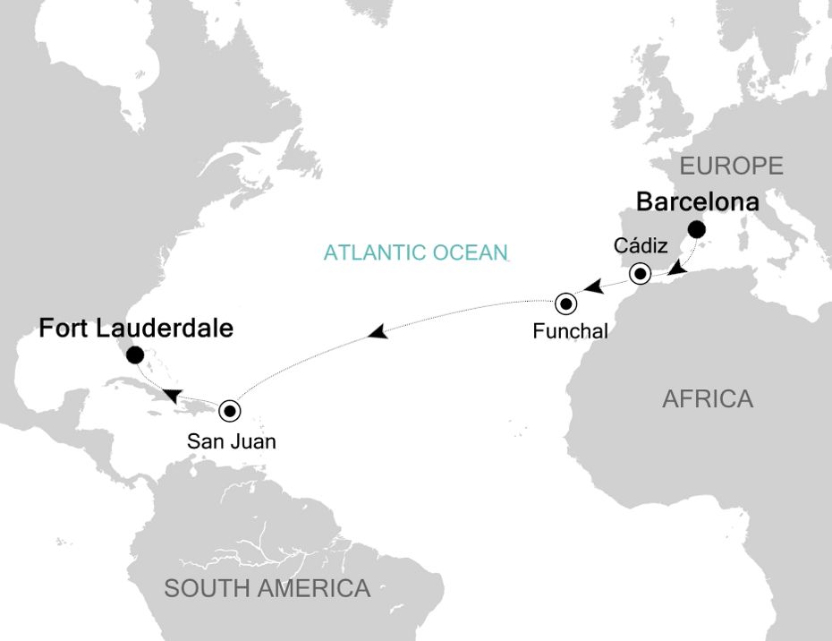 Itinerary Map/Ship Image