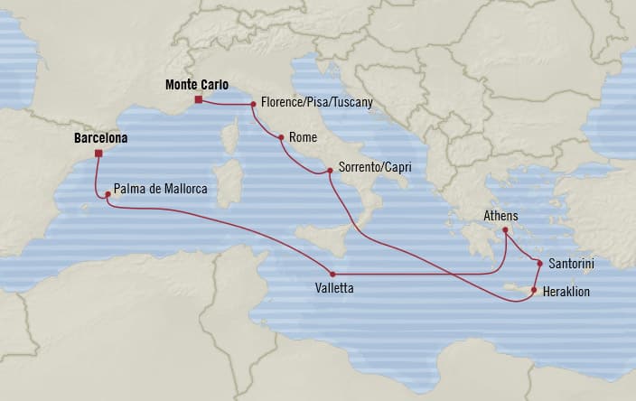 Itinerary Map/Ship Image