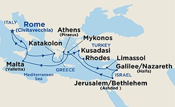 Itinerary Map/Ship Image