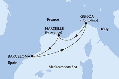 Itinerary Map/Ship Image