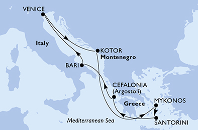 Itinerary Map/Ship Image