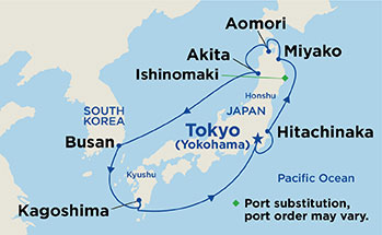Itinerary Map/Ship Image