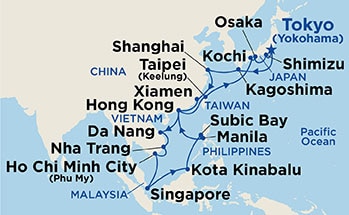 Itinerary Map/Ship Image