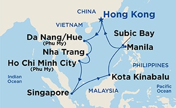 Itinerary Map/Ship Image