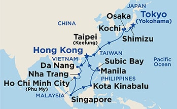 Itinerary Map/Ship Image