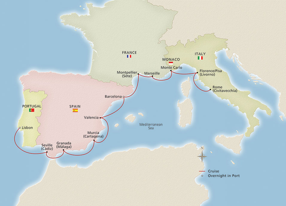 Itinerary Map/Ship Image
