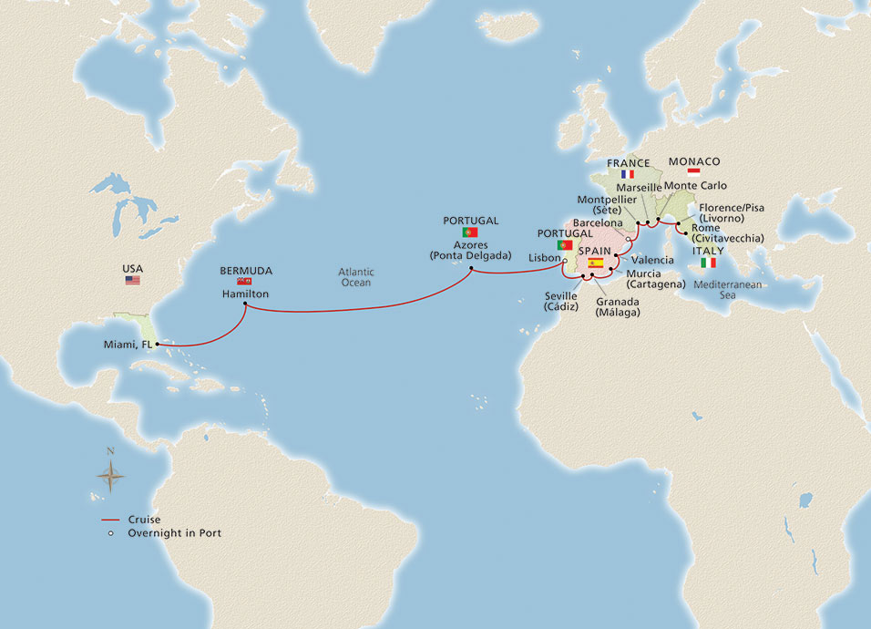 Itinerary Map/Ship Image