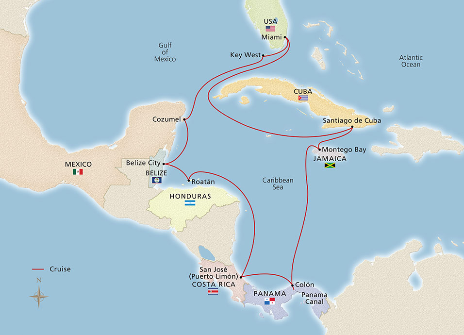 Itinerary Map/Ship Image