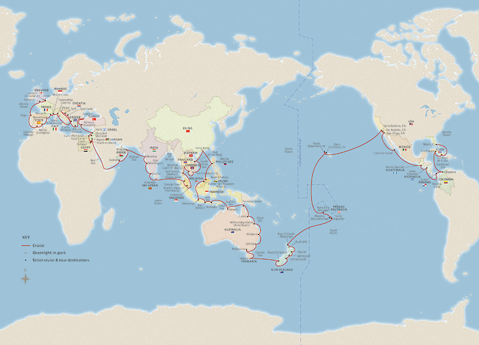 Itinerary Map/Ship Image