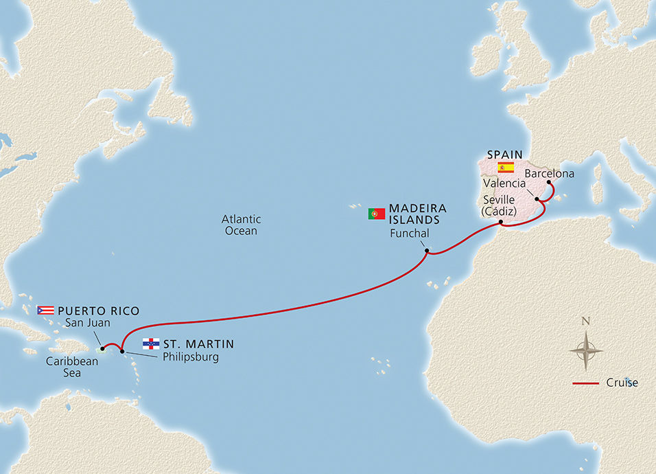 Itinerary Map/Ship Image