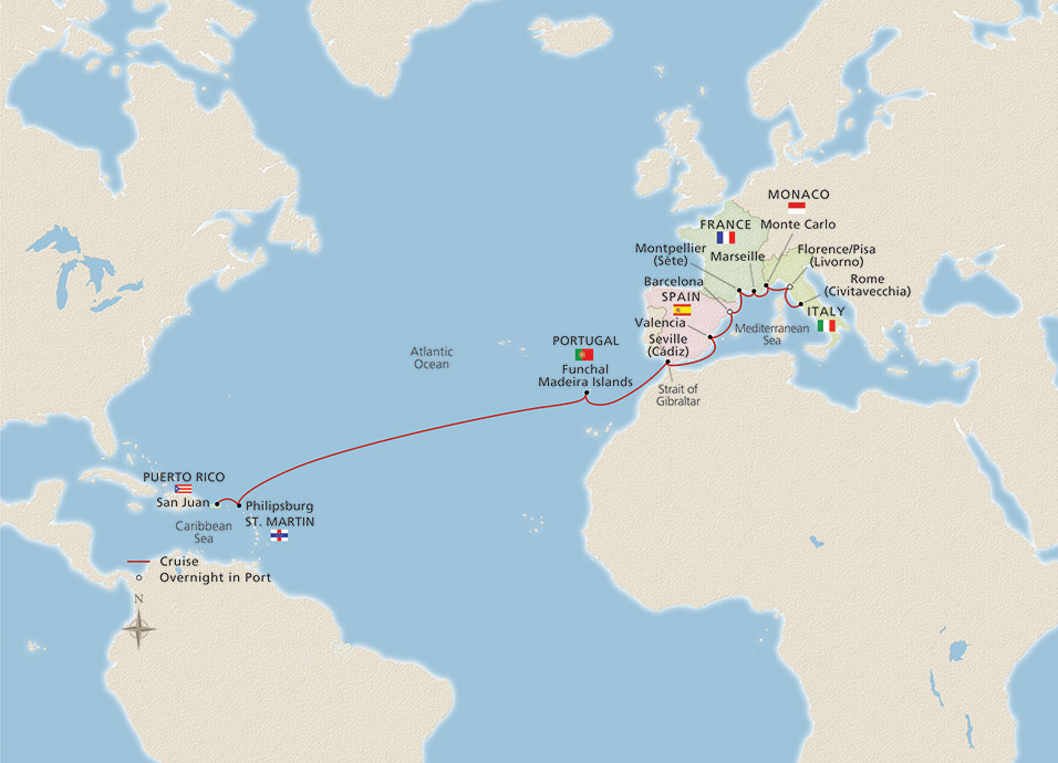 Itinerary Map/Ship Image