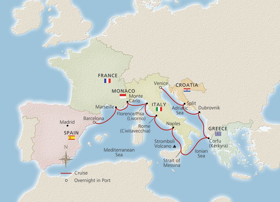 Itinerary Map/Ship Image