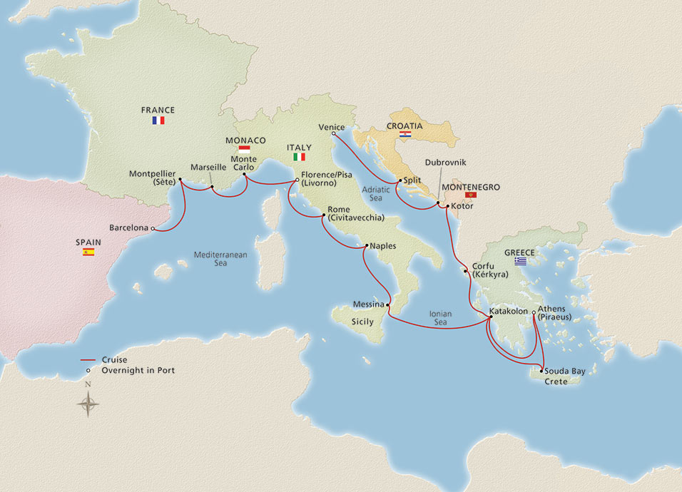Itinerary Map/Ship Image