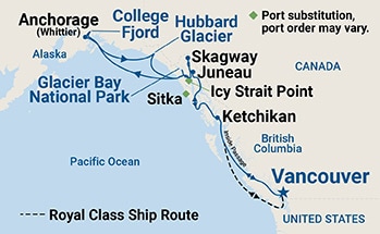 Itinerary Map/Ship Image