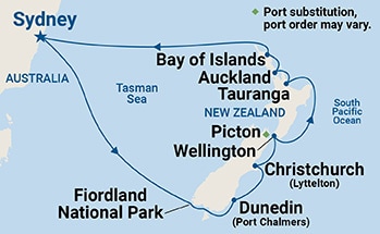 Itinerary Map/Ship Image