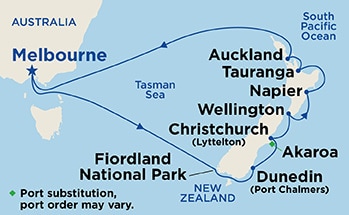 Itinerary Map/Ship Image