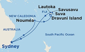 Itinerary Map/Ship Image