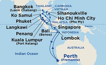 Itinerary Map/Ship Image