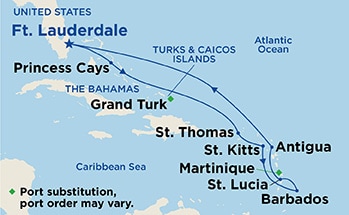 Itinerary Map/Ship Image