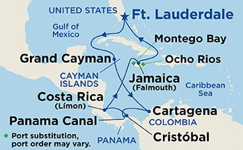 Itinerary Map/Ship Image