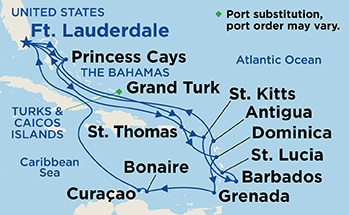Itinerary Map/Ship Image