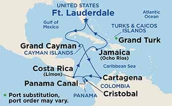Itinerary Map/Ship Image
