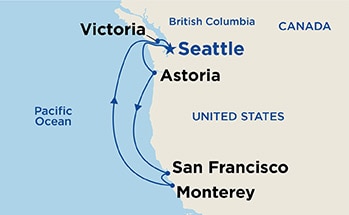 Itinerary Map/Ship Image